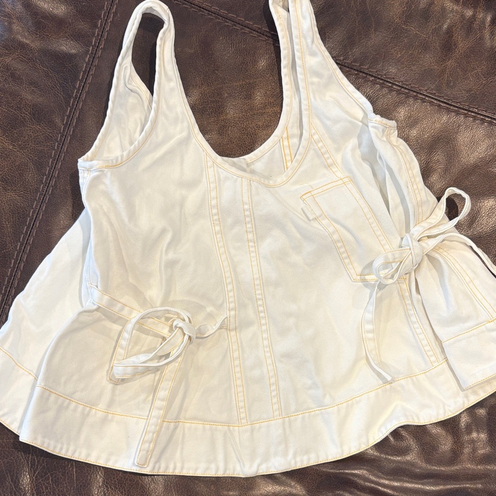 Phillip Lim Stonewashed Side Tie Tank Top